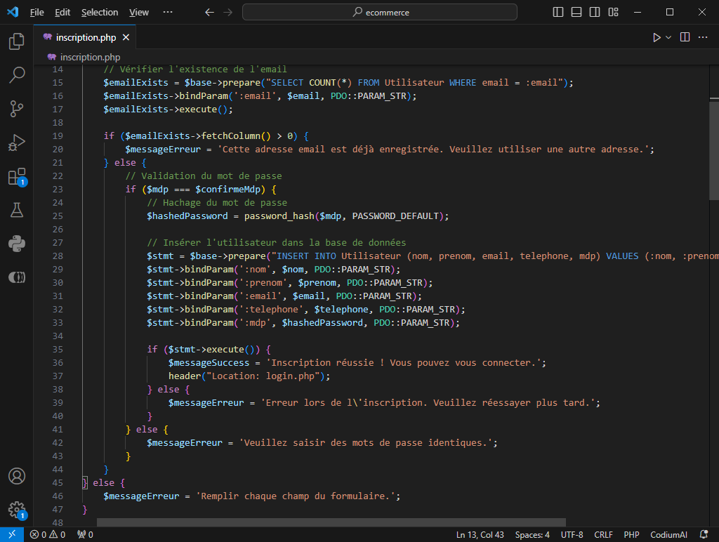 Authentification et sessions